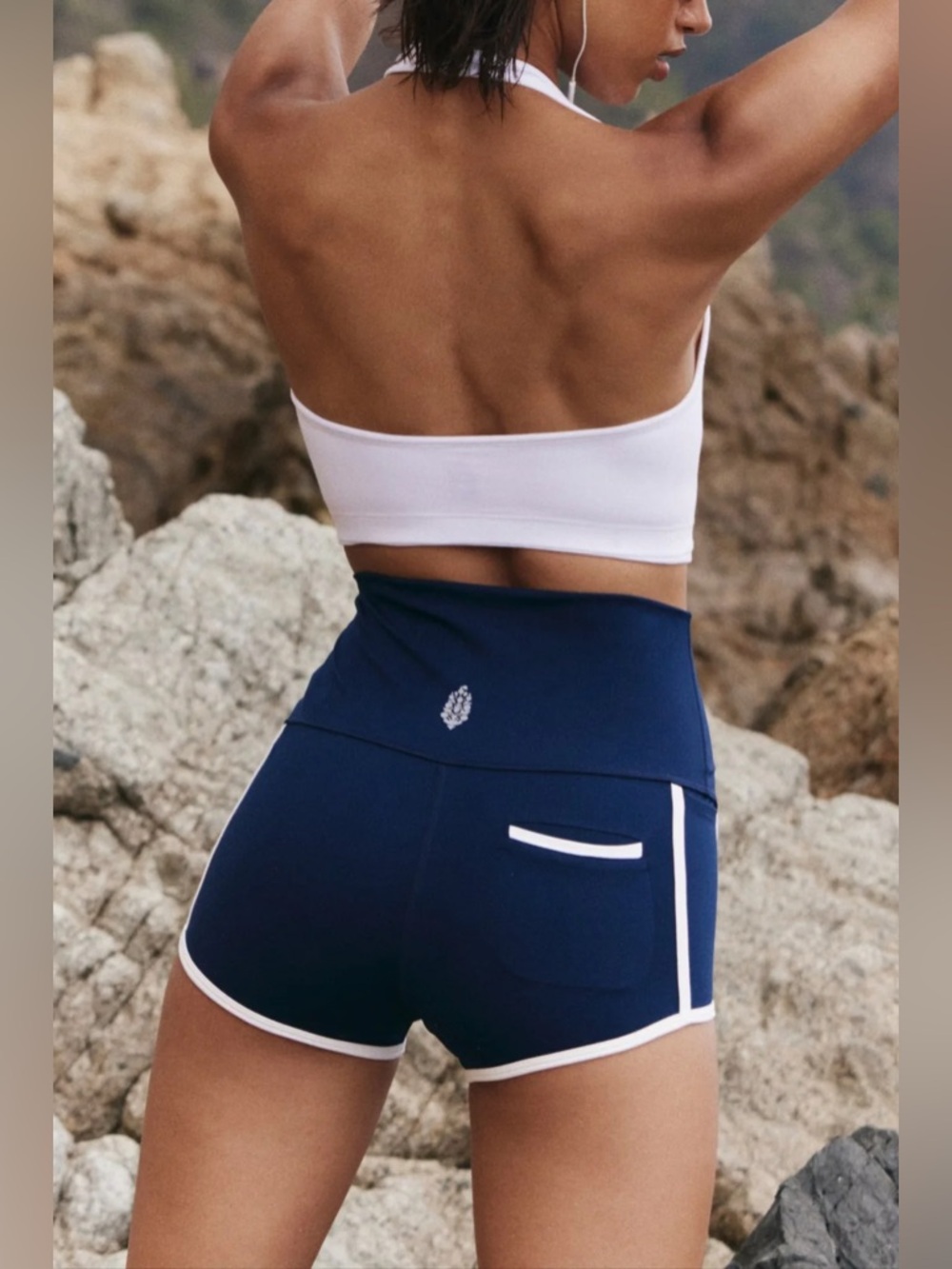 Free people movement island time shorts in Midnight Navy